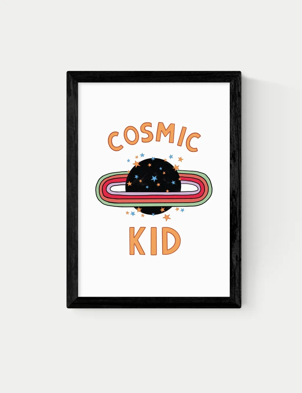 East End Prints Cosmic Kid Framed Art Black