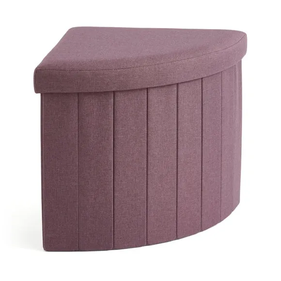 Faux Linen Corner Ottoman 3