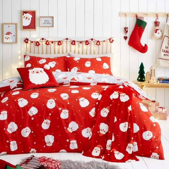Happy Santa Duvet Cover & Pillowcase Set 4