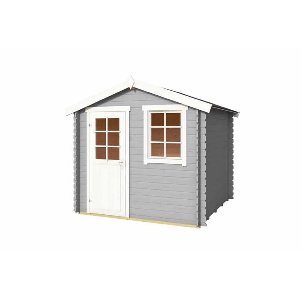 Lasita Maja Ltd Wels 2-Log Cabin, Garden Room, Home Office - L263.7xW250xH233.7 cm in Light Brown 3