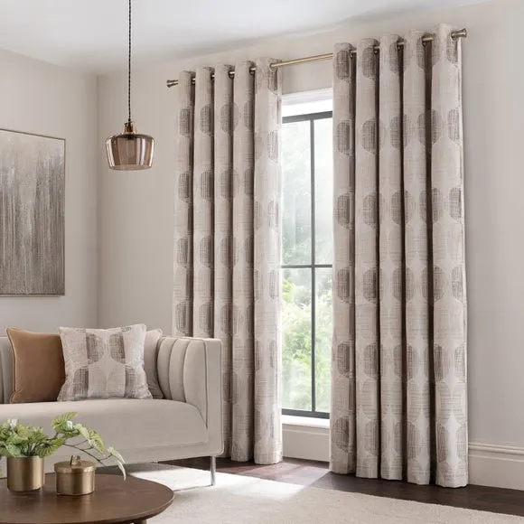 Orion Cut Velvet Eyelet Curtains 2