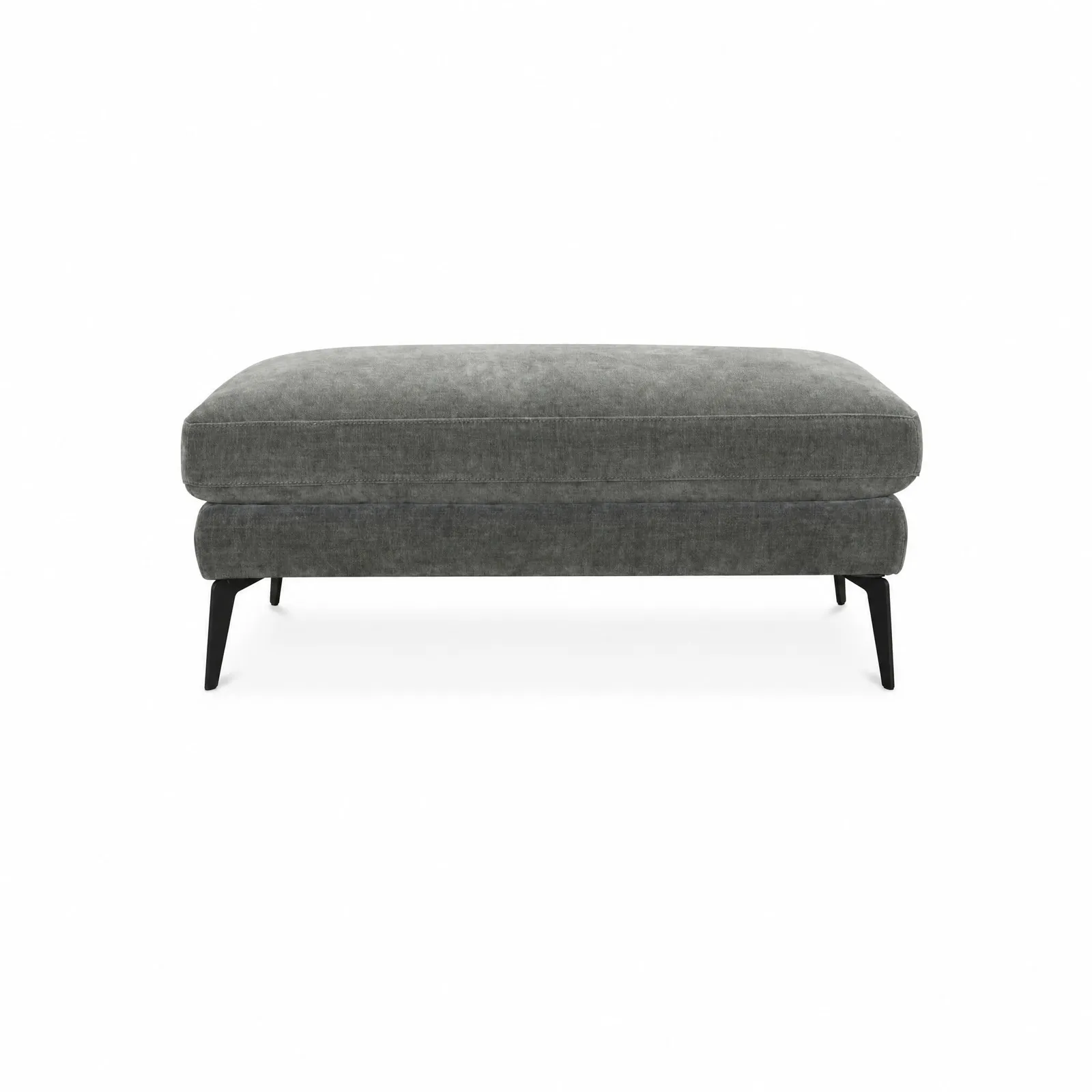 Zanuso Large Ottoman Footstool, Grey Fabric | Barker & Stonehouse 3