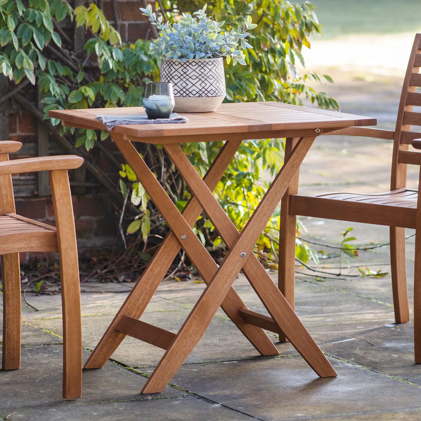 Jane Square Folding Table Natural