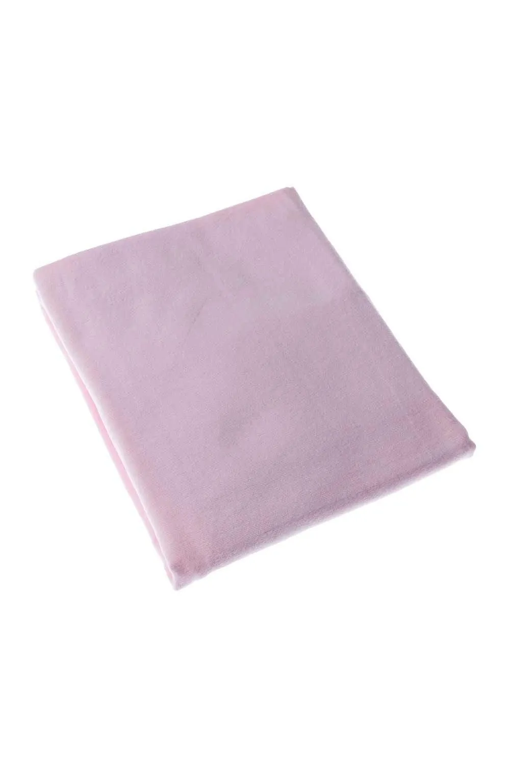 Homescapes 100% Brushed Cotton Cot Flat Sheet Pair, 100 x 150 cm in Pink 2