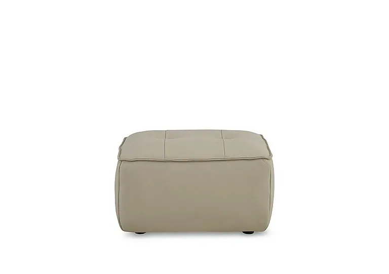 Cushino Rectangular Leather Footstool - Living Room Furniture - In Time for Christmas