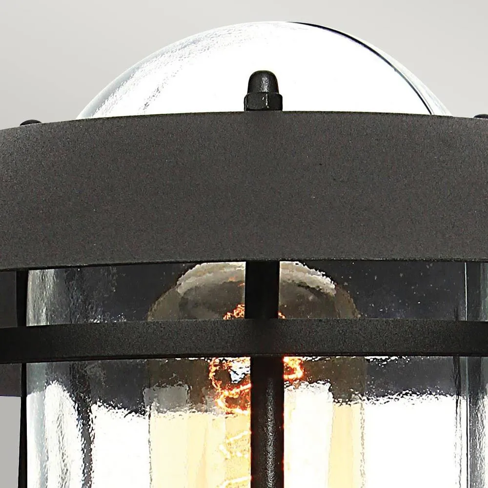 Netlighting Helsingor 1 Light PIR Pedestal Lantern Black IP44 3