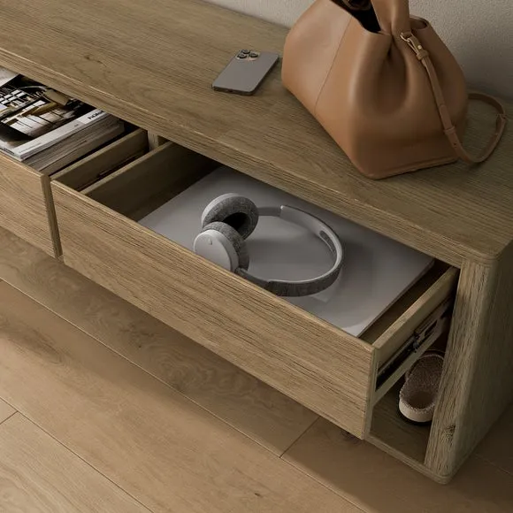 Malik Hallway Bench, Light Oak Effect 4