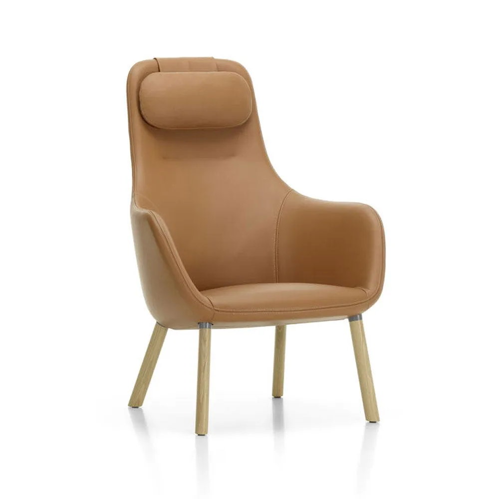 Vitra HAL Lounge Chair, Cognac Leather Oak Legs 3