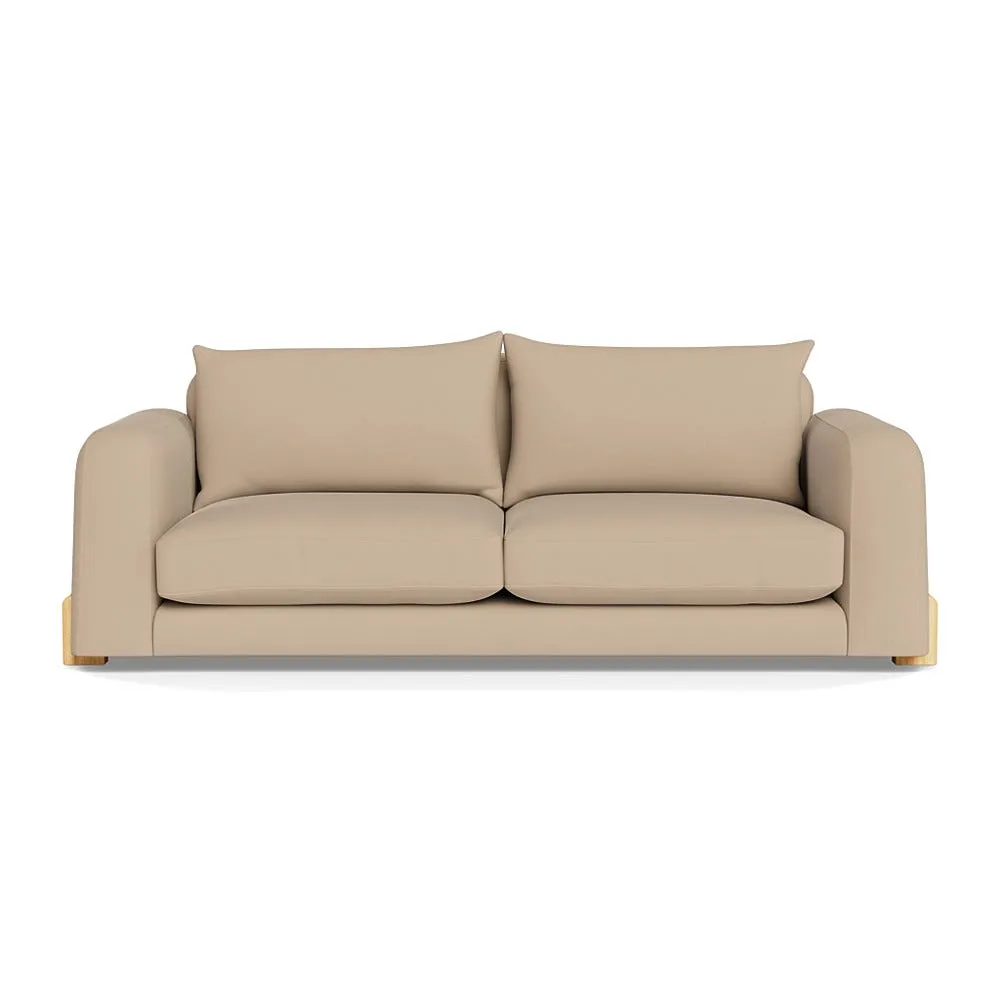 Heal's Nuvola 4 Seater Sofa Capelo Linen-Cotton Bamboo Natural Oak Feet 2