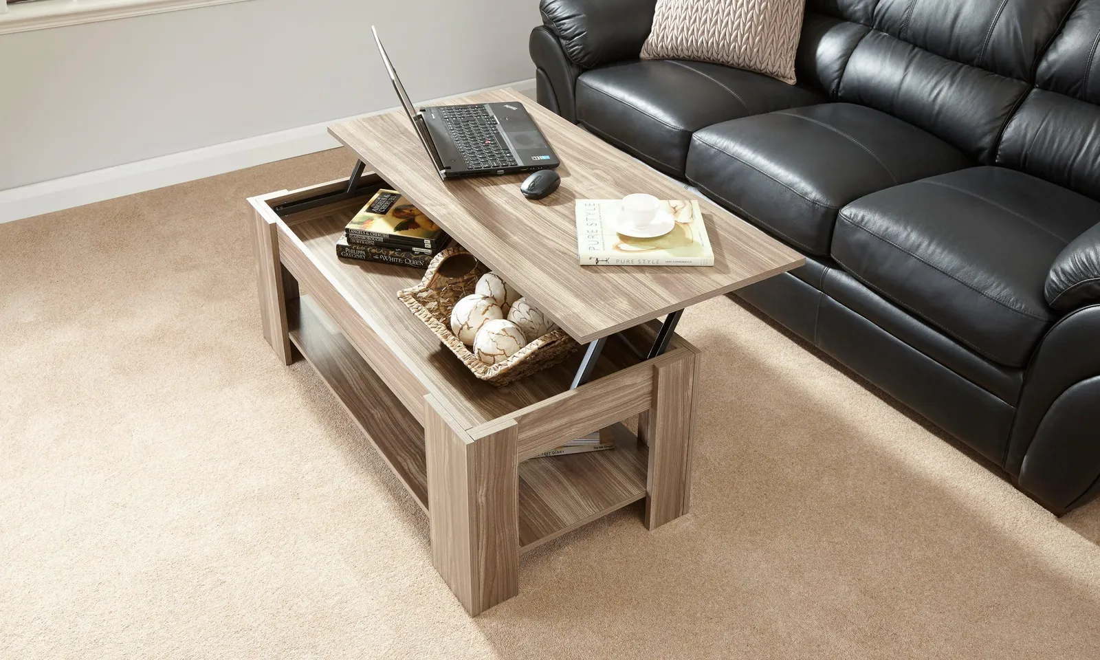 GFW Lift Up Coffee Table in Walnut 4