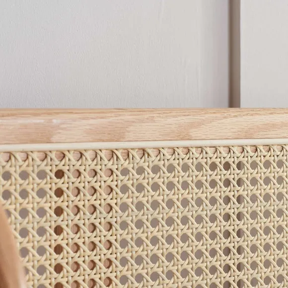 Astrid Rattan Bed Frame, Oak 5