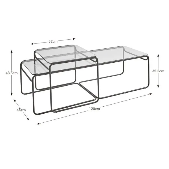 Elements Ferguson Nest of Coffee Tables 6
