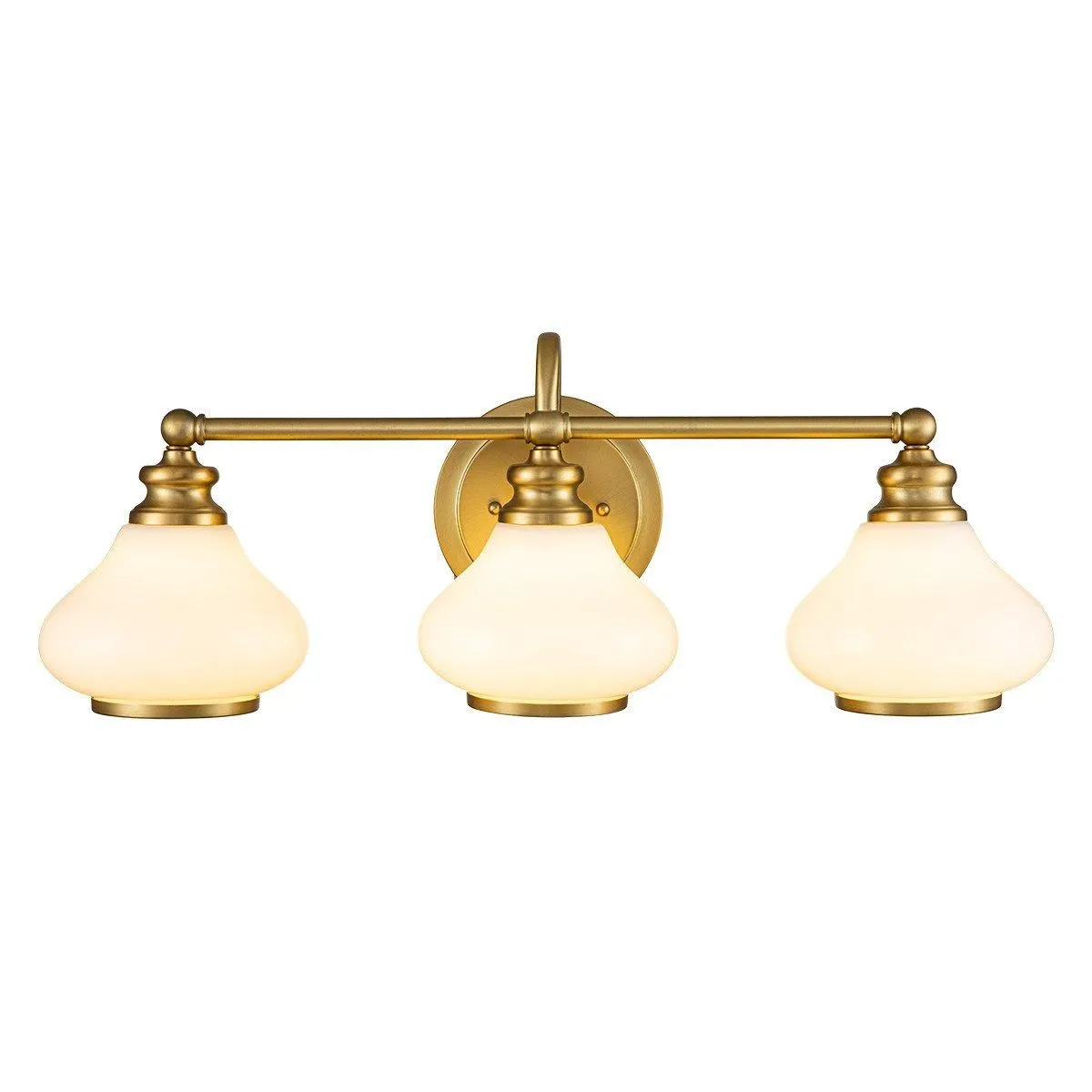 Netlighting Hinkley Ainsley Wall Lamp Brushed Brass IP44 in Yellow