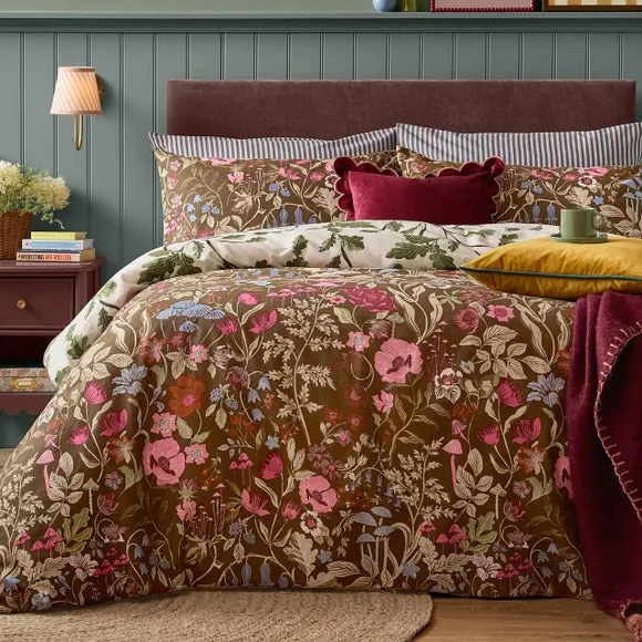 Furn. Forest Bloom Polycotton Duvet Cover & Pillowcase Set 4