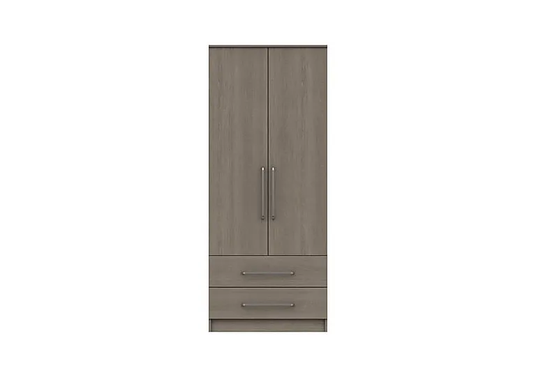 London Bedroomsfriars 2 Door 2 Drawer Wardrobe - Beige Grey Oak