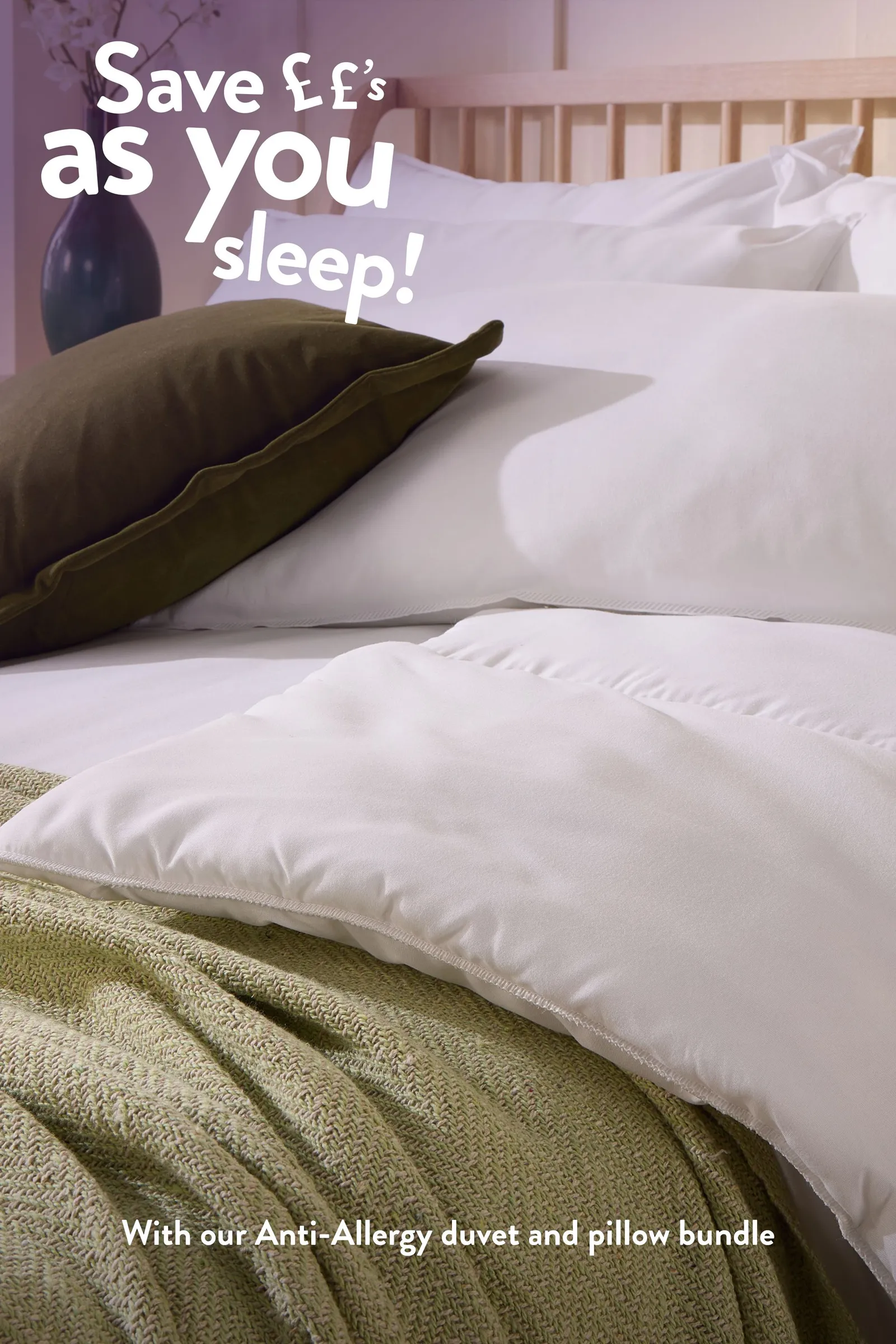 Slumberdown Anti Allergy 10.5 Tog All Year Round Duvet in White 5