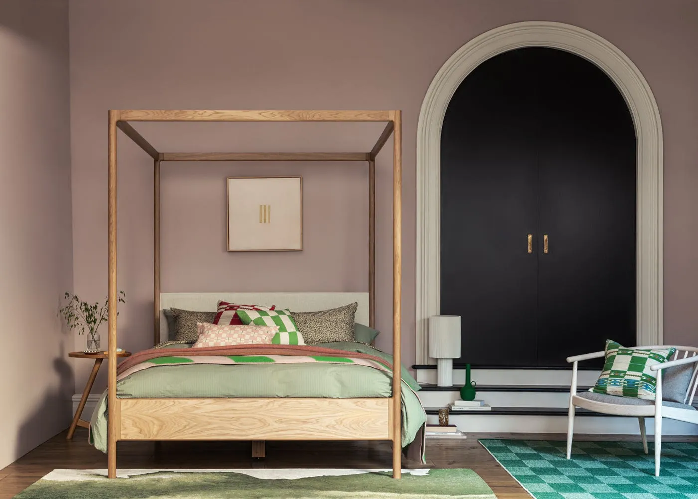 Heal's Marlow 4-Poster King Sized Bed in Oak 4