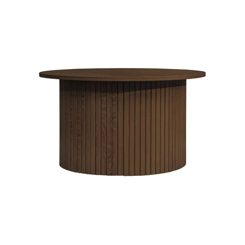 Birlea Axel Round Fluted Coffee Table in Brown 6