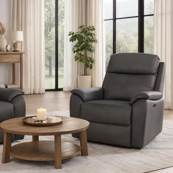 Aspire Kingsmere Leather Power Recliner Armchair