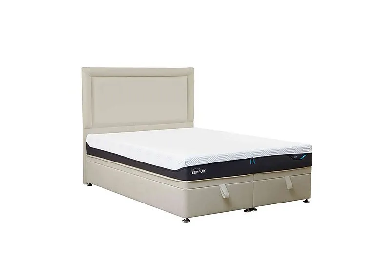 Buckingham Platform Ottoman Divan Base - King Size - Ice Cream