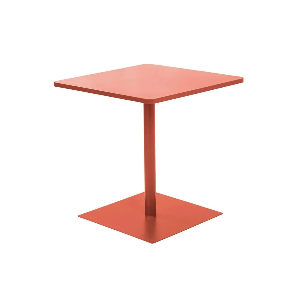 sweeek Square steel bistro garden table seats 2 in Terracotta 2