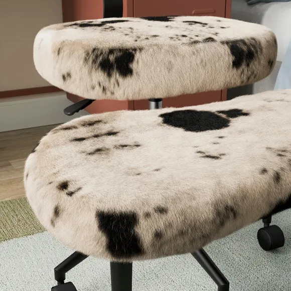 Maisie Meditation Cow Print Office Chair 6