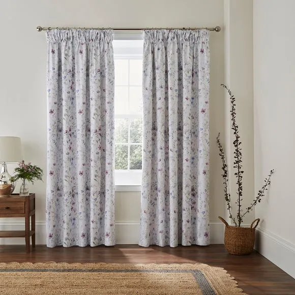 Dorma Wildflower Blackout Pencil Pleat Curtains 2