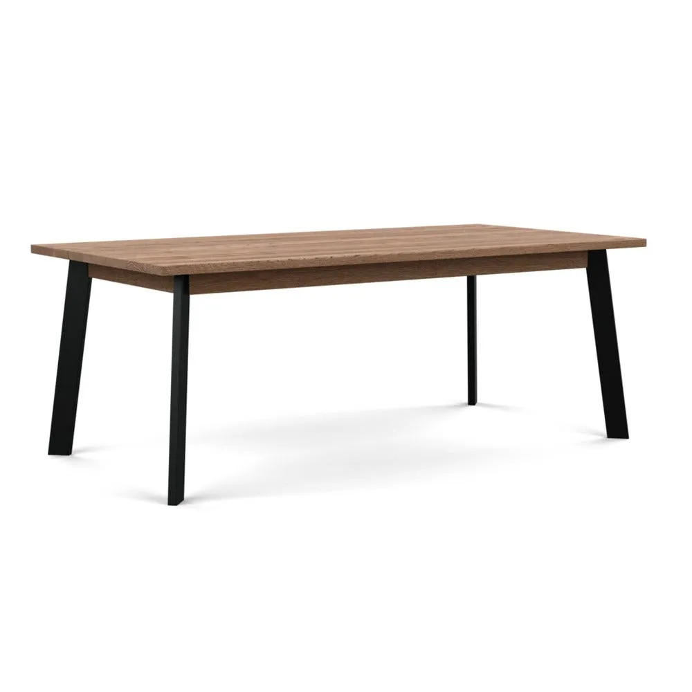 Heal's Nova Extending Dining Table Smoked Oiled Oak L200 + 50cm x2 3