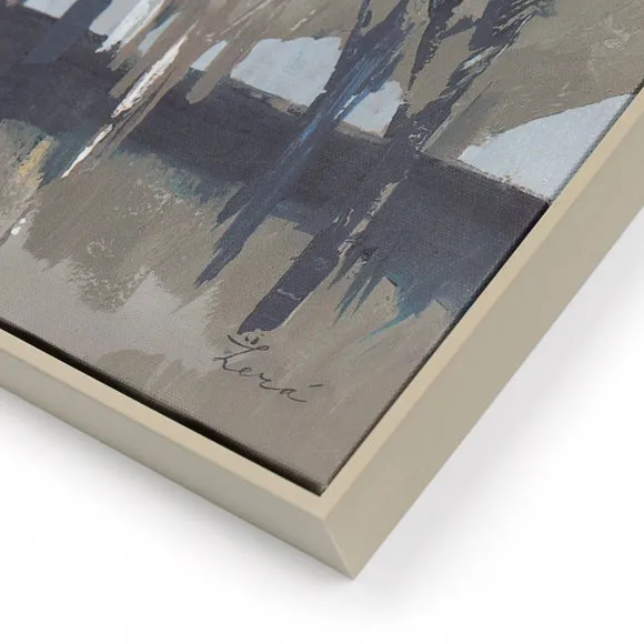 Silver Birch Blues by A Lera Framed Canvas 3