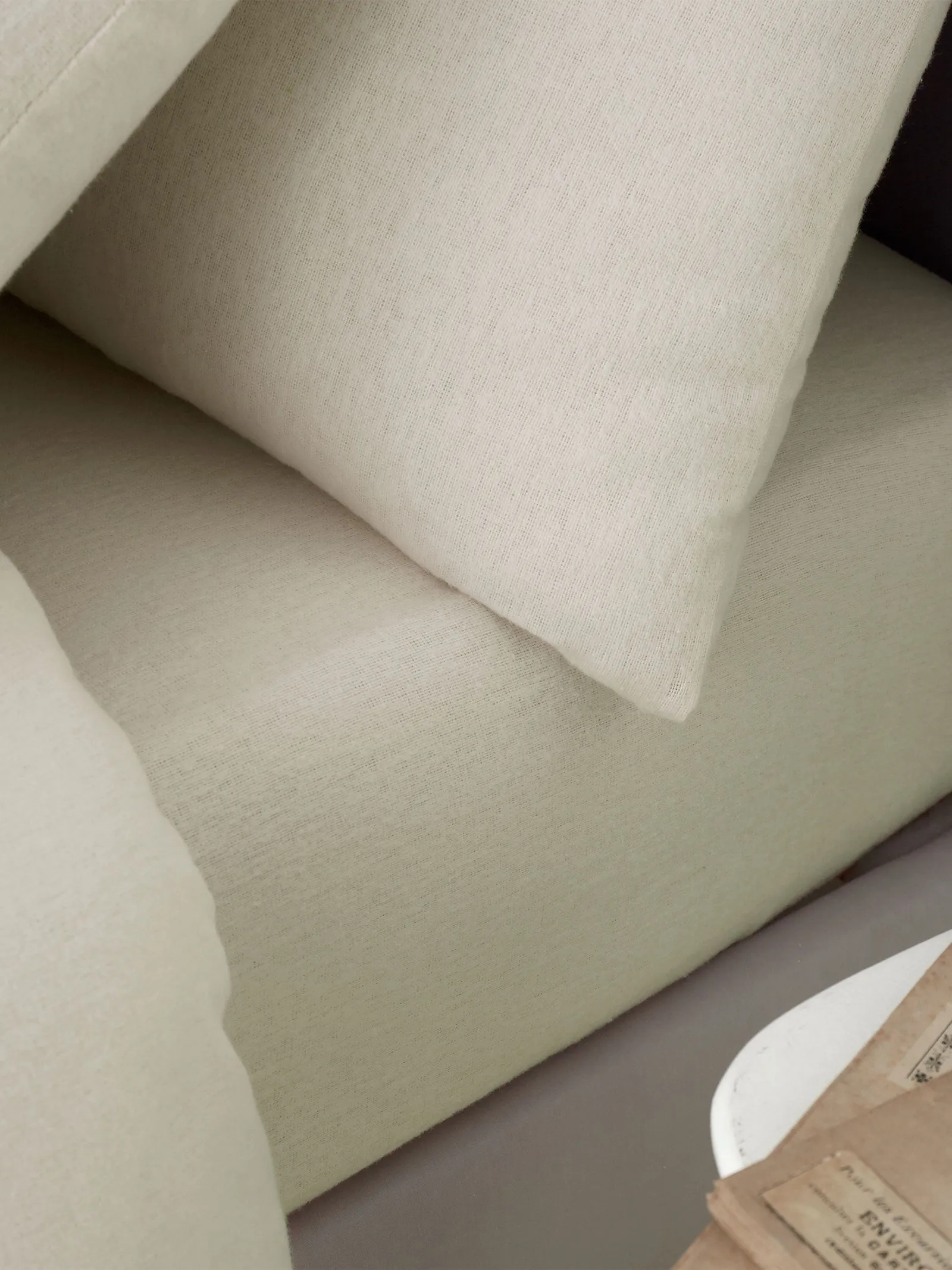 Catherine Lansfield 'Brushed Cotton' Fitted Sheet in Cream