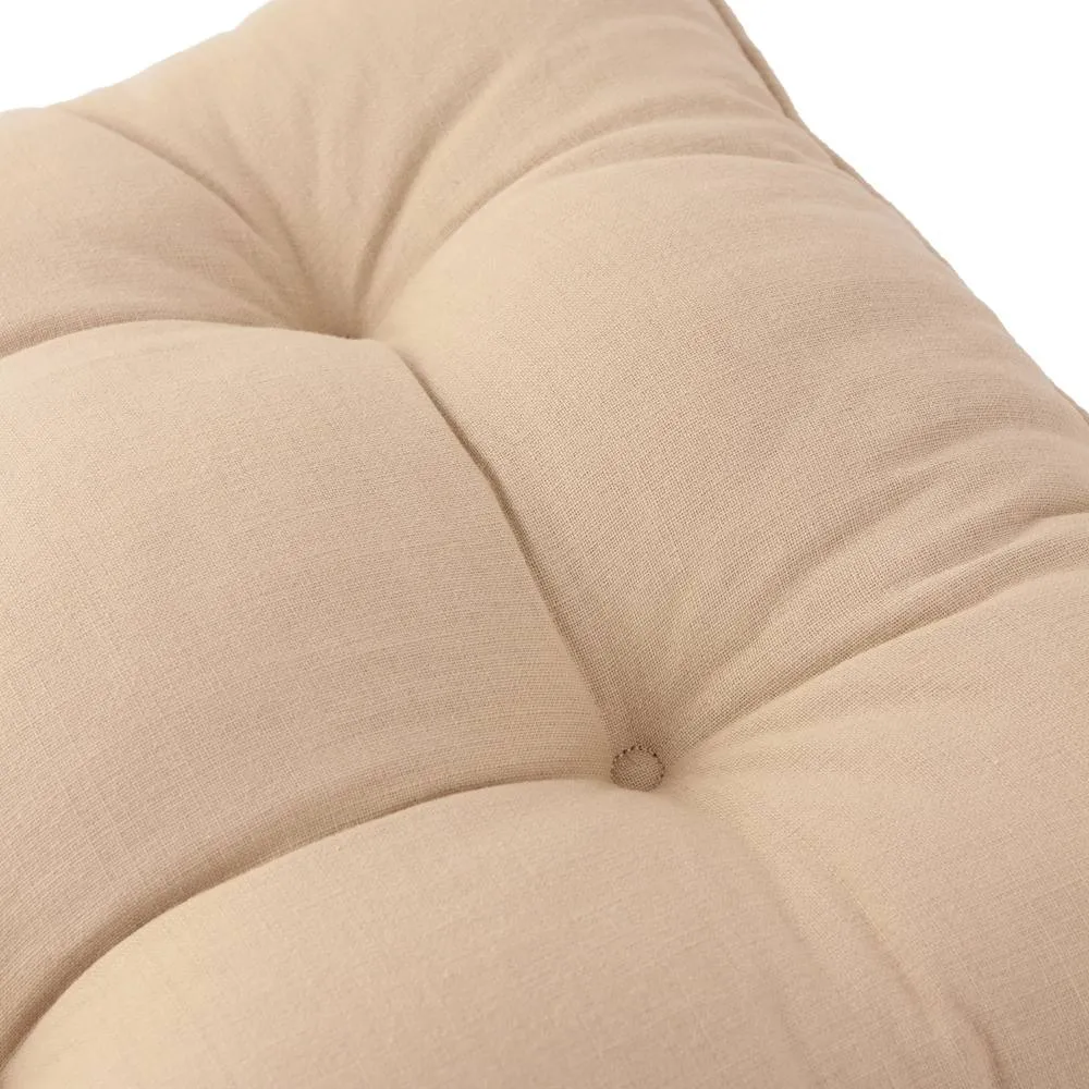 Yard Slub Cotton 2-Pack Plain Indoor/Outdoor Seat Pads in Off-White 5