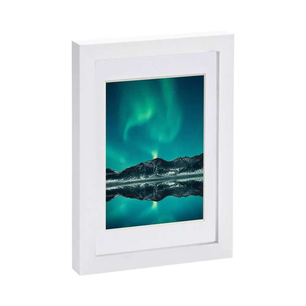 Nicola Spring Photo Frame with 4x6" Mount - A5 (6x8") - White