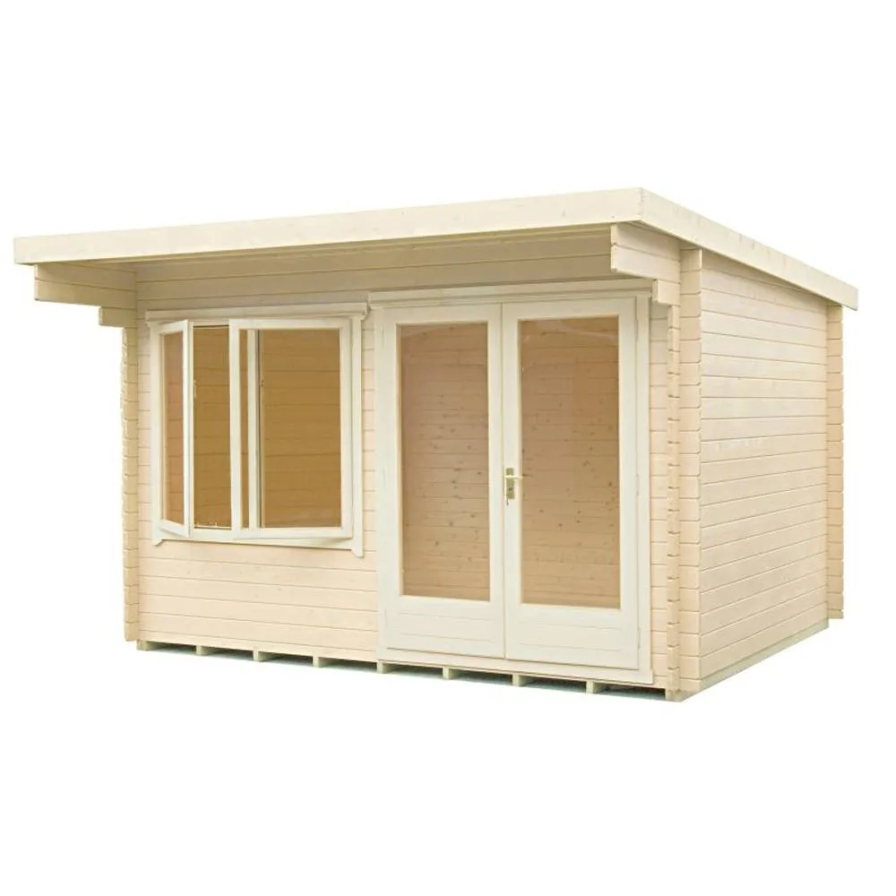 Shires Belgravia 28 mm Log Cabin 12 x 12 Feet in Light Brown 2