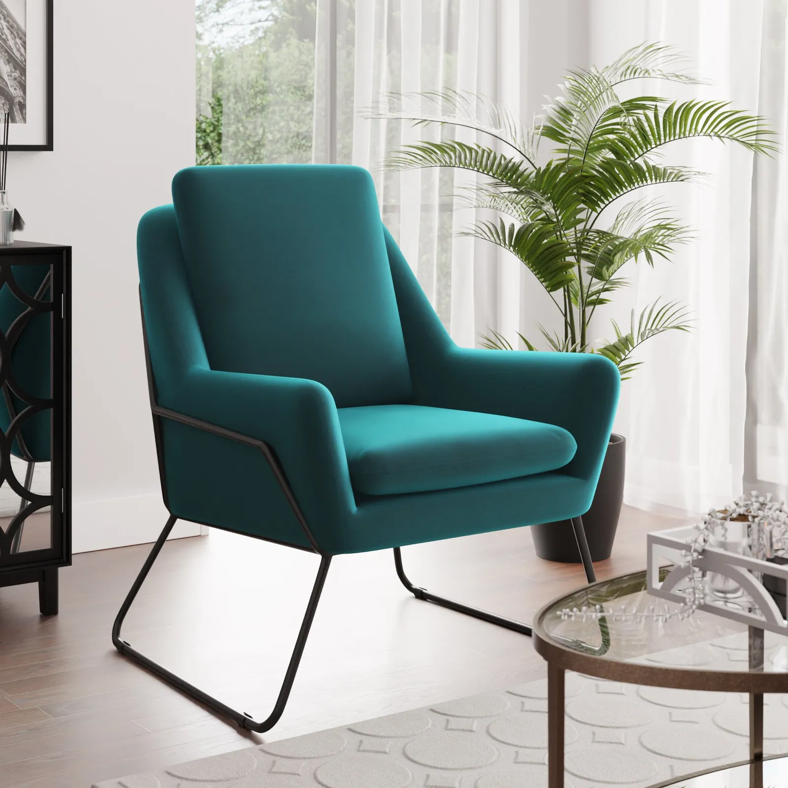 Ferne II Velvet Chair Peacock