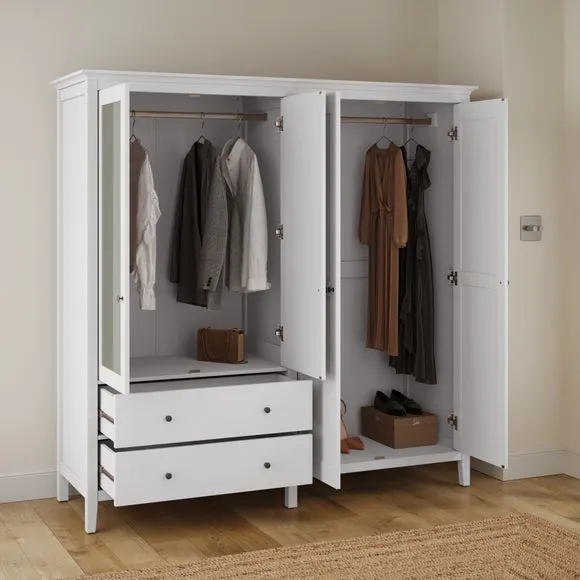 Lynton Mirrored 4 Door Wardrobe 2
