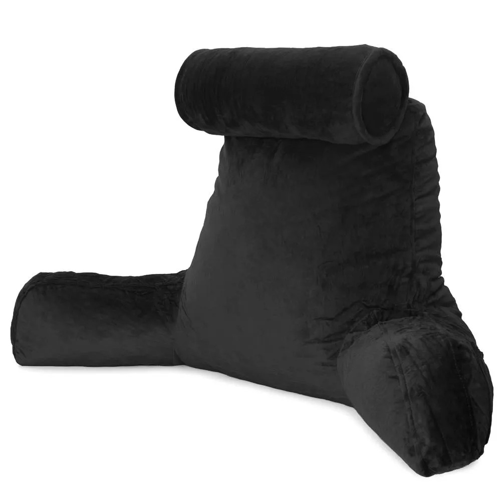 Dreamcatcher XL Reading Pillow Dark Black Velvet Memory Foam Support Cushion