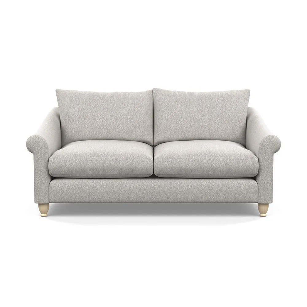 Heal's Devon 3 Seater Sofa Chunky Boucle Ecru Natural Feet