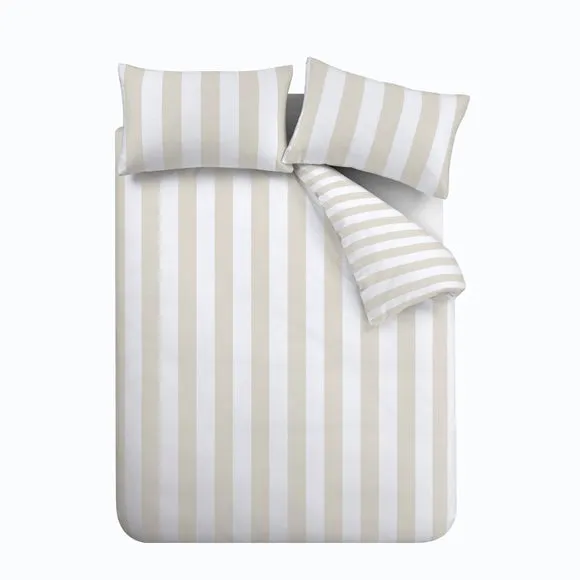 Catherine Lansfield Cove Stripe Duvet Cover and Pillowcase Set 5