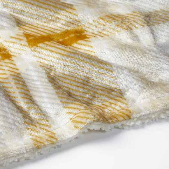 Check Sherpa Throw Blanket, 130cm x 180cm 2