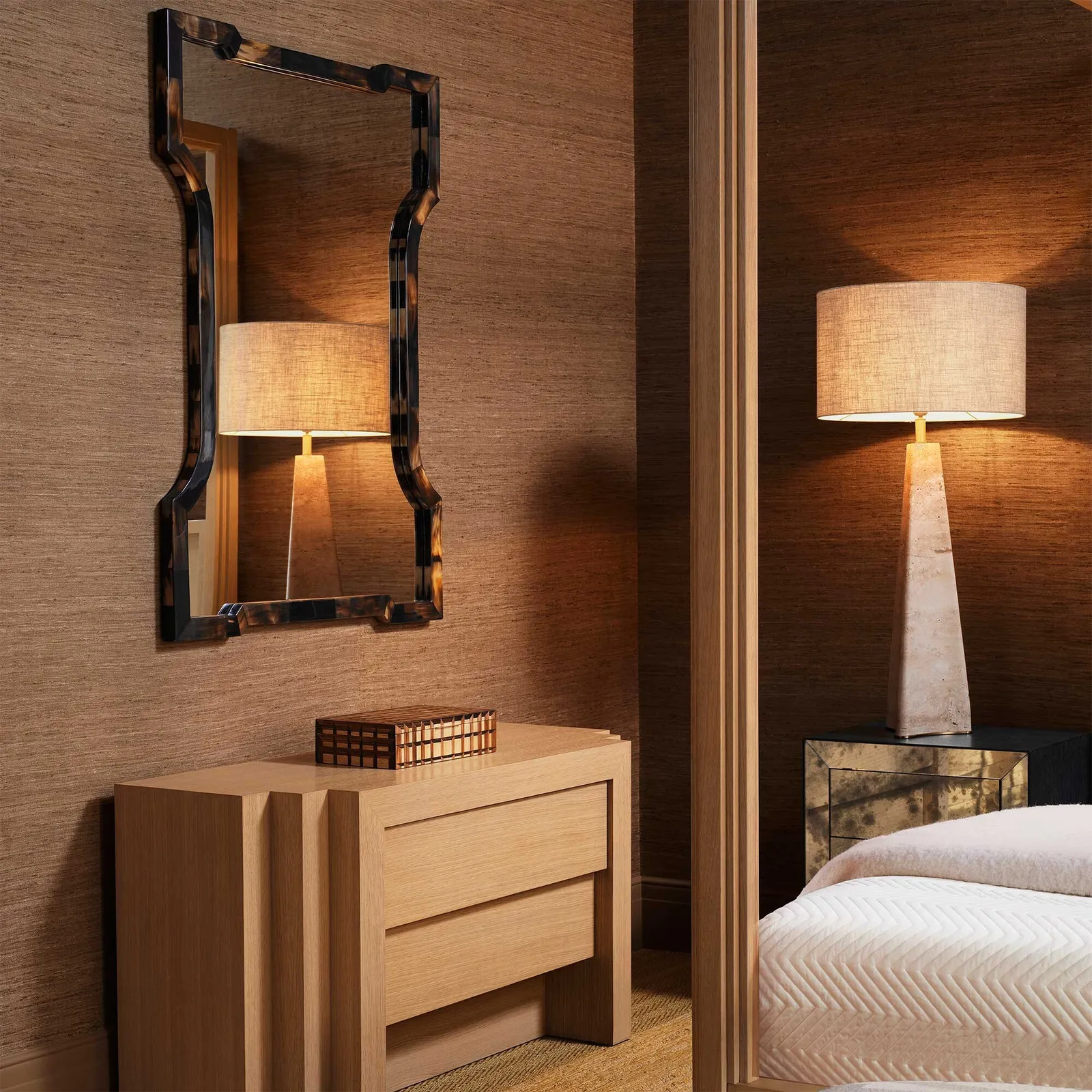 Eichholtz Mirror Scalamance 130X94X3, Square, Brown | Barker & Stonehouse 2