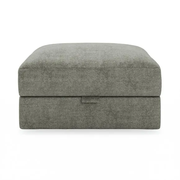 Hattie Tonal Plush Chenille Storage Footstool 2