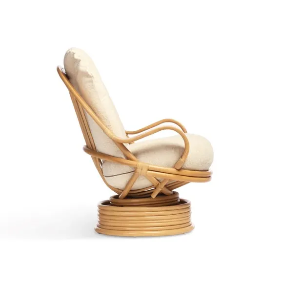 Desser Vale Rattan Laminated Swivel Rocking Chair 4