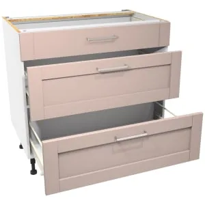 Wickes Ohio Dusky Pink Shaker Drawer Unit - 900mm 2