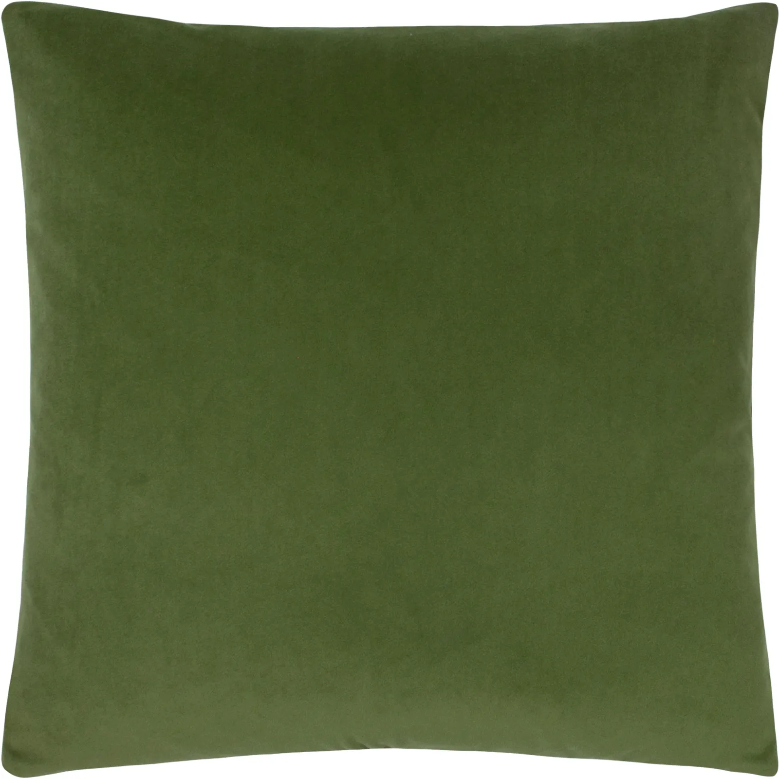 Paoletti Sunningdale Plain Velvet Cushion in Olive 2