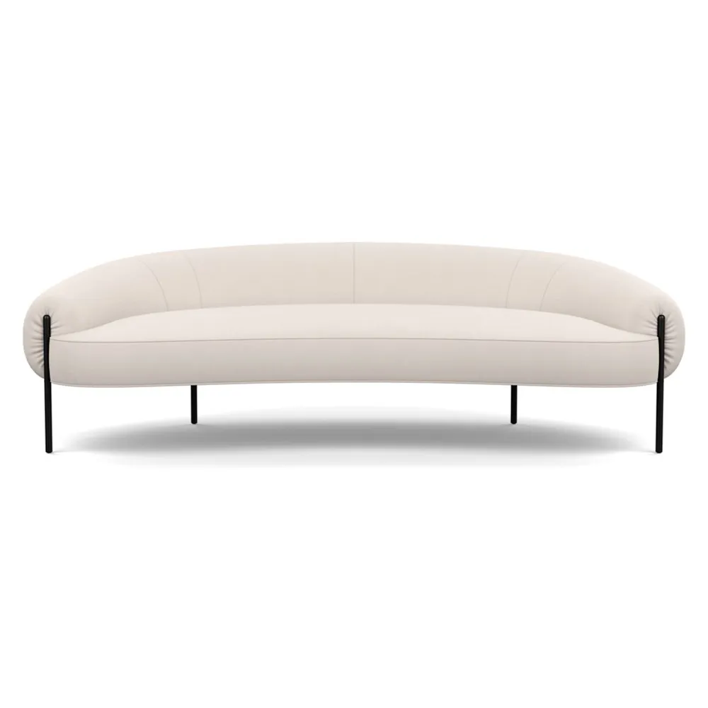 Heal's Isola 3 Seater Sofa Siena Cotton Natural Black Feet 1