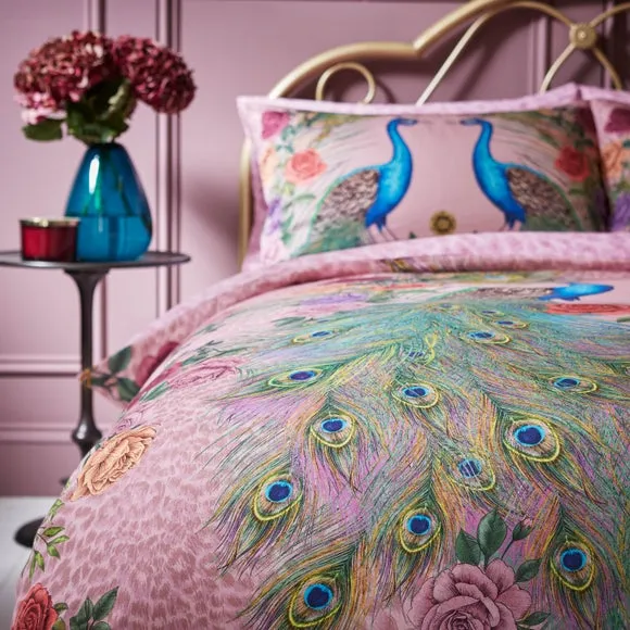 Matthew Williamson Xanadu Peacock 100% Cotton Duvet Cover & Pillowcase Set 3
