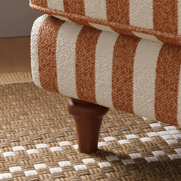 Beatrice II Striped Boucle Snuggle Chair 4