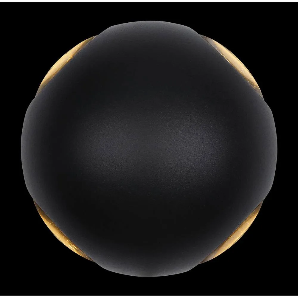 Netlighting Slice Outdoor Modern Wall Lamp Matt Black IP54 Glass Shade LED 3000K 4