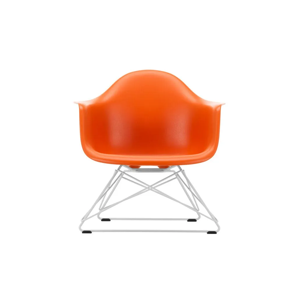 Vitra Eames LAR Chair Rusty Orange White Powder Coated Wire Base With Cross Struts 1