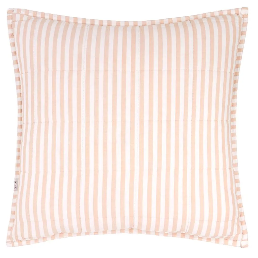 Yard Hebden Striped 100% Cotton Cushion in Pink 4